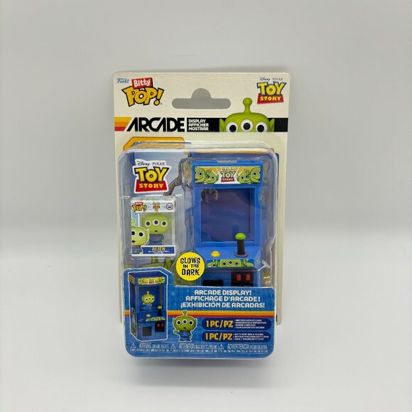 Funko Bitty POP! Arcade Toy Story Alien Claw Machine Display + Glow Alien Figure - Picture 1 of 2